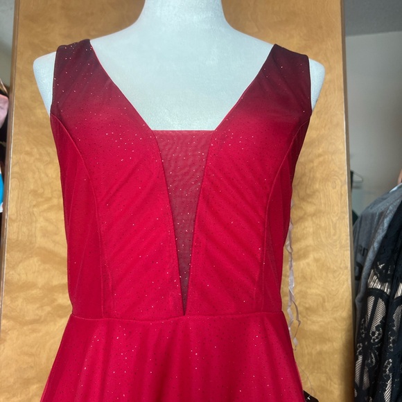 VENUS Red Ombre High-Low Evening Dress - Picture 2 of 5